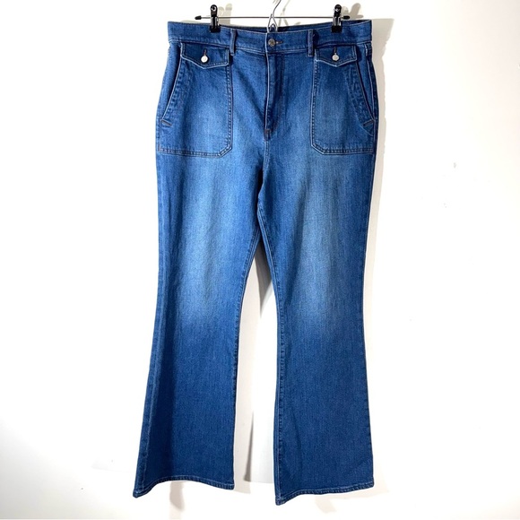 Loft Utility High Rise slim flare jeans - Picture 3 of 13